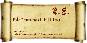 Mármarosi Ellina névjegykártya